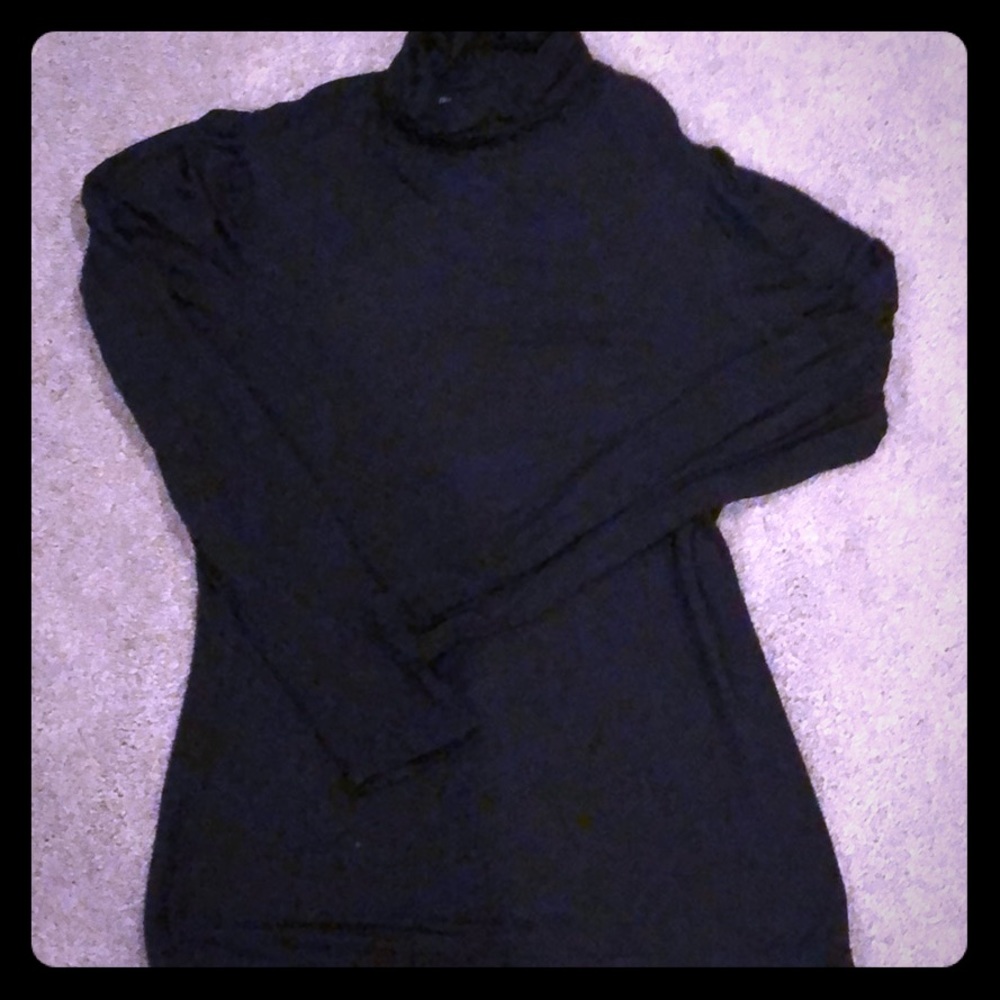 Black turtleneck top